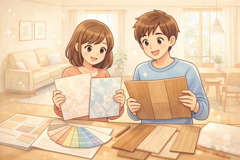 壁紙、床材選び