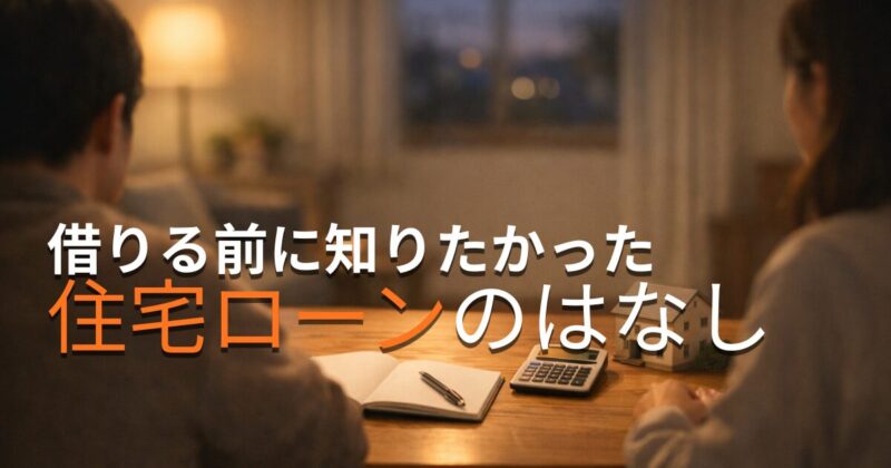 住宅ローンを借りる前に知りたかったポイントを夫婦で検討しているイメー