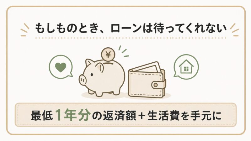 もしものときローンは待ってくれない｜繰り上げ返済より手元に最低1年分の返済額と生活費を残す理由