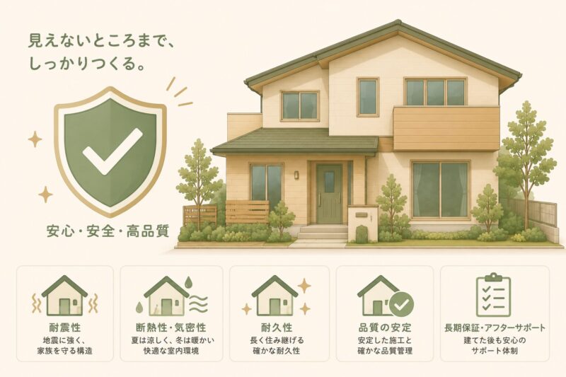 住宅の品質・性能の安定性を表すイメージ