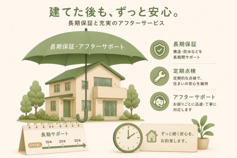 住宅の保証・アフターサービスを表すイメージ